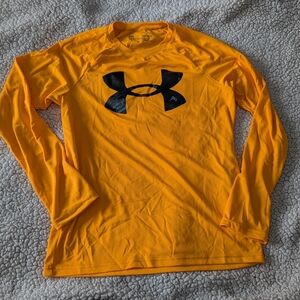 Under Armour Yellow Boy's Youth Medium HeatGear Shirt
